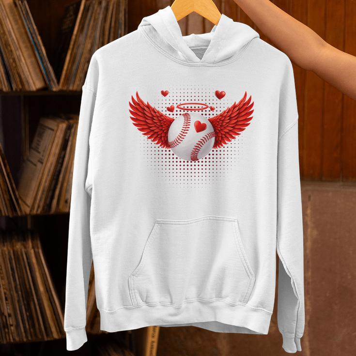 Cute Baseball &Cupid Wings Happy Valentines Boys Men Unisex Hoodie Cute Baseball &Cupid Wings Happy Valentines Boys Men Unisex Hoodie