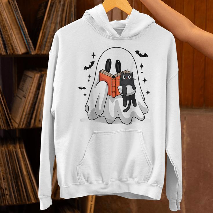 Cute Halloween Ghost Reading Book Unisex Hoodie Cute Halloween Ghost Reading Book Unisex Hoodie