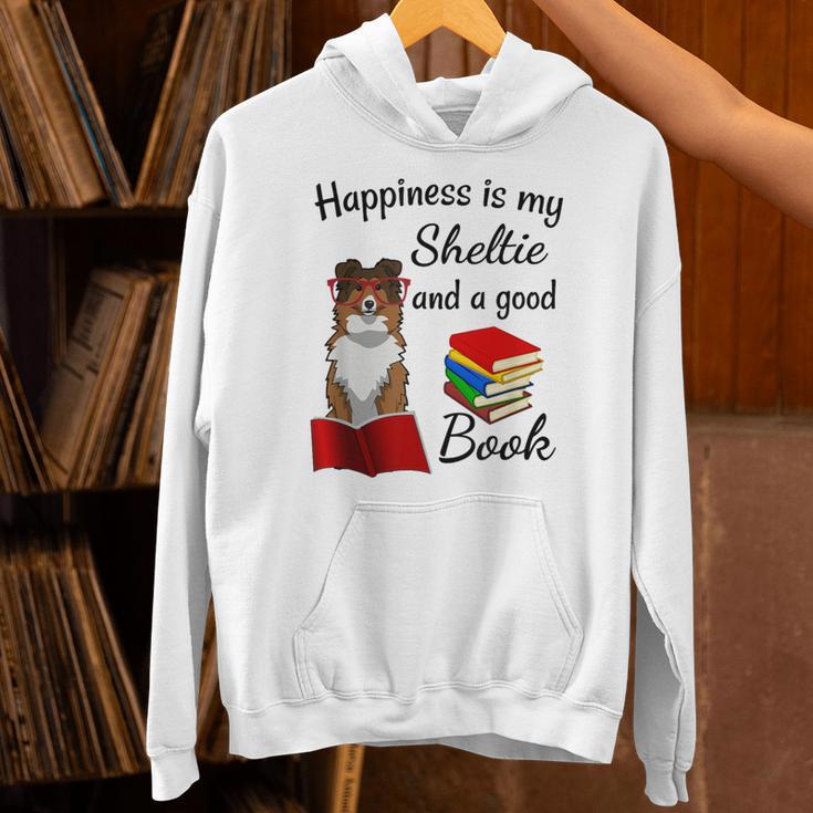 Cute Happiness Is Sheltie And Books Sheltie Mom Unisex Hoodie Cute Happiness Is Sheltie And Books Sheltie Mom Unisex Hoodie