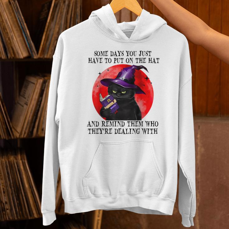 Some Days You Just Have To But On Cat Witch Reading Book Unisex Hoodie
