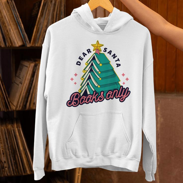 Dear Santa Books Only Christmas Book Tree Unisex Hoodie