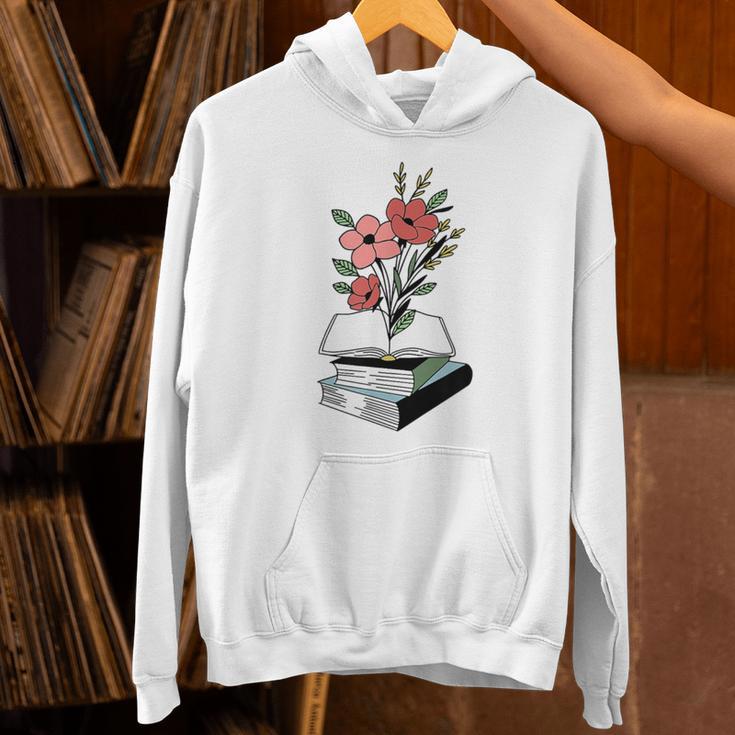 Floral Book Reader Fan For Reading Flower Books With Blooms Unisex Hoodie