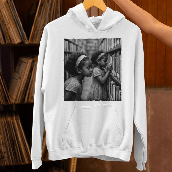 Girls Reading Books Book Lover Afro African Reader Unisex Hoodie