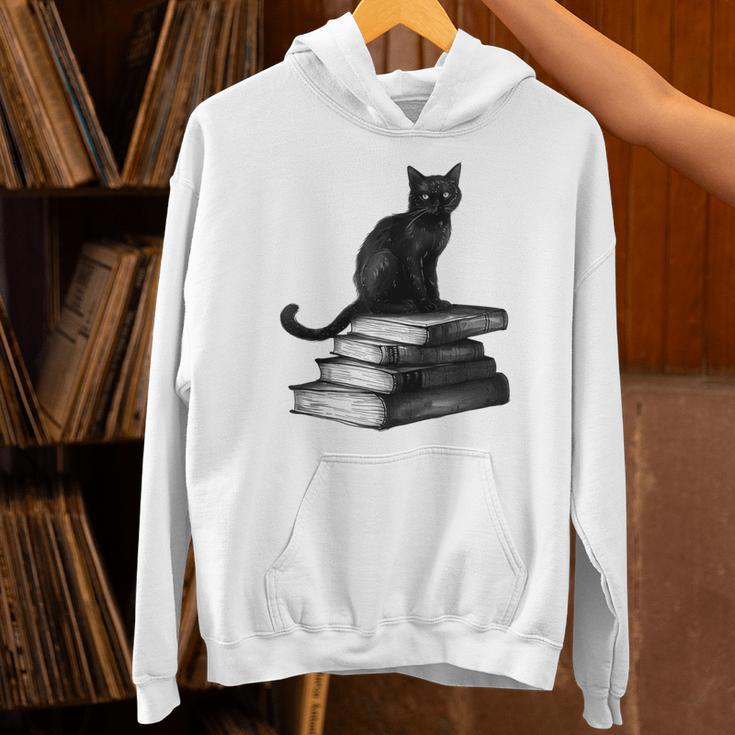 Goth Mystical Gothic Books & Cat Unisex Hoodie