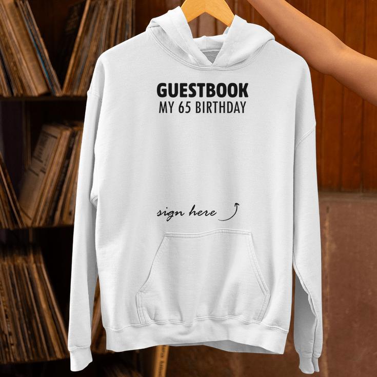 Guestbook Alternative 65th Birthday Decorations For Him Her Unisex Hoodie