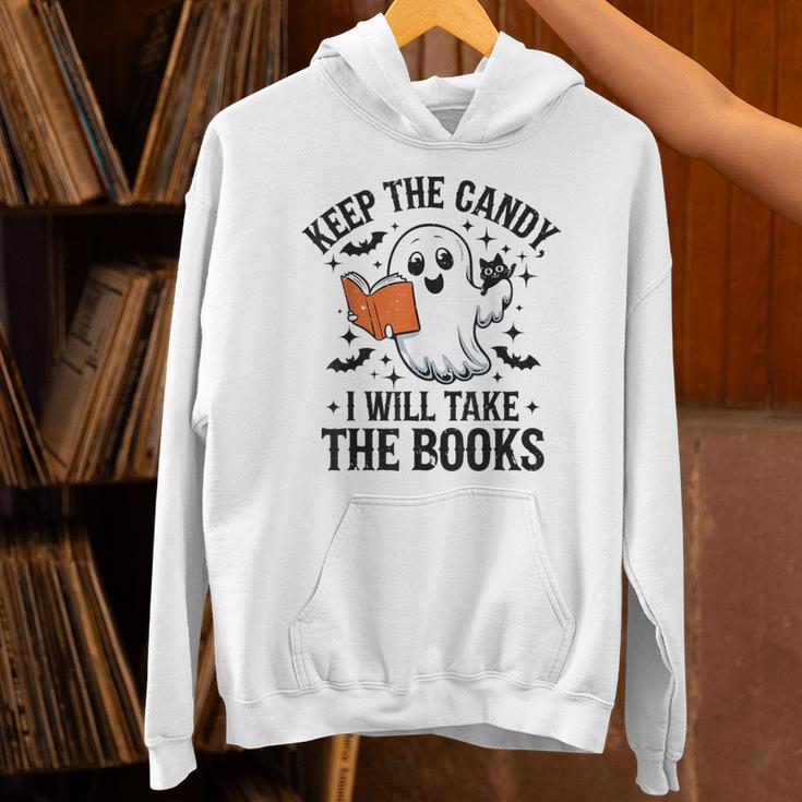Halloween Keep The Candy I'Ll Take Books Ghost Book Lovers Unisex Hoodie Halloween Keep The Candy I'Ll Take Books Ghost Book Lovers Unisex Hoodie