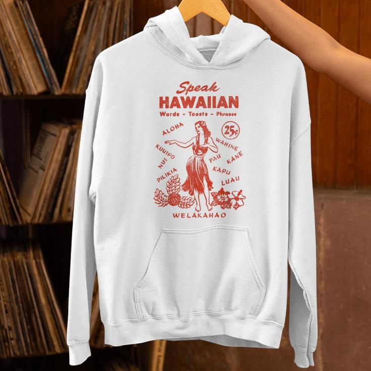 Hawaii Phrasebook 50s Tiki Style Unisex Hoodie
