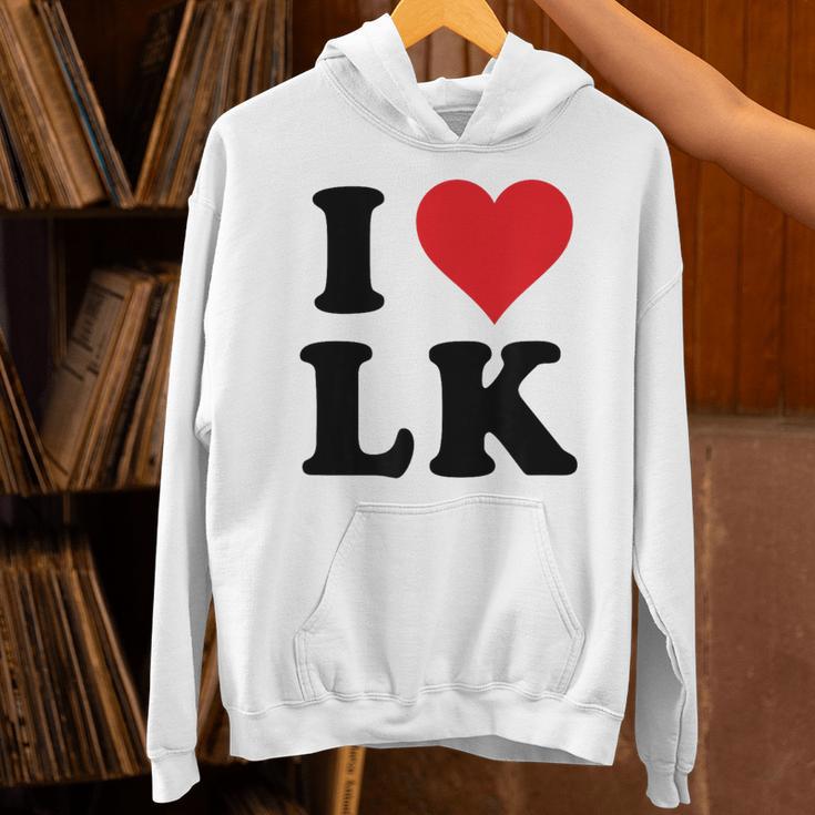 I Heart Lk Initials I Love LK First And Last Name L K パーカー