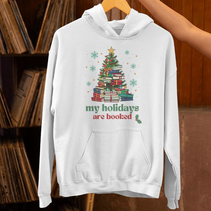 My Holidays Are Booked Christmas Book Lover Librarian Xmas Unisex Hoodie
