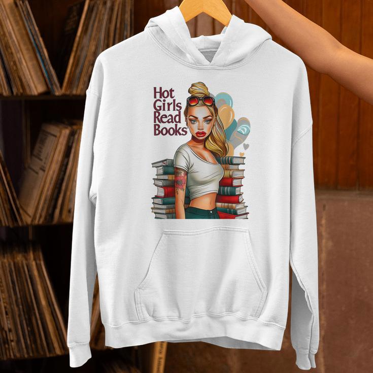 Hot Girls Read BooksSpicy Bookish Girl Dark Romance Reader Unisex Hoodie