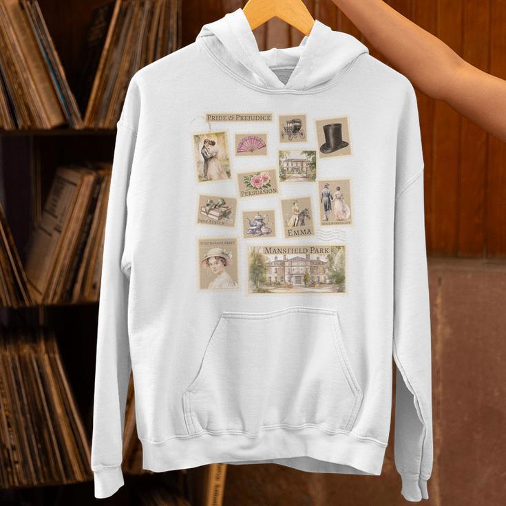 Jane Austen Book Classic Literature Stamp Collage Premium Tri-Blend Unisex Hoodie Jane Austen Book Classic Literature Stamp Collage Premium Tri-Blend Unisex Hoodie
