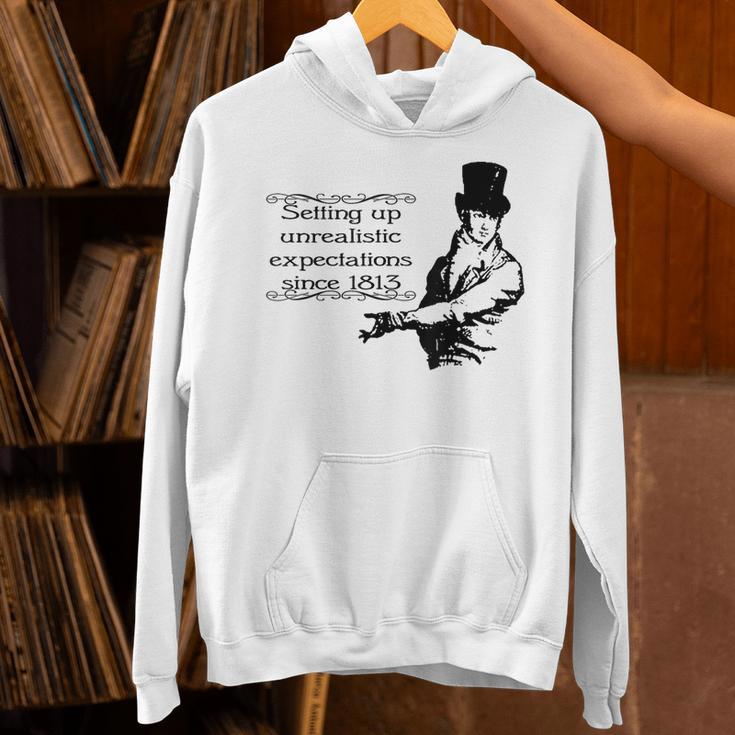 Jane Austen Mr Darcy Expectations Literary Book Club Unisex Hoodie