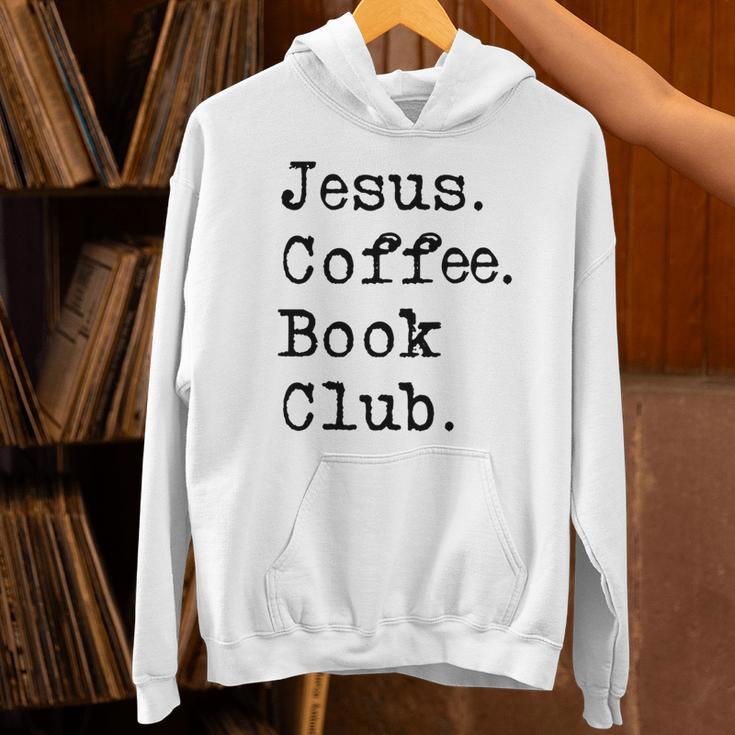 Jesus Coffee Book Club Christian Mom Life Faith God Si Unisex Hoodie