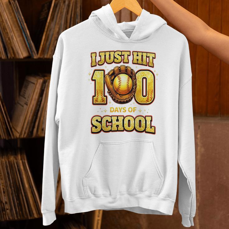 I Just Hit 100 Days Of School Baseball Boys Kids 100th Day Unisex Hoodie I Just Hit 100 Days Of School Baseball Boys Kids 100th Day Unisex Hoodie