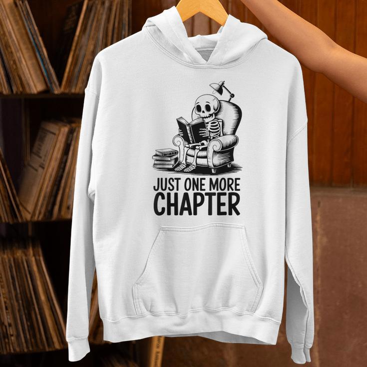 Just One More Chapter Book Skeleton Reading Books Unisex Hoodie Just One More Chapter Book Skeleton Reading Books Unisex Hoodie