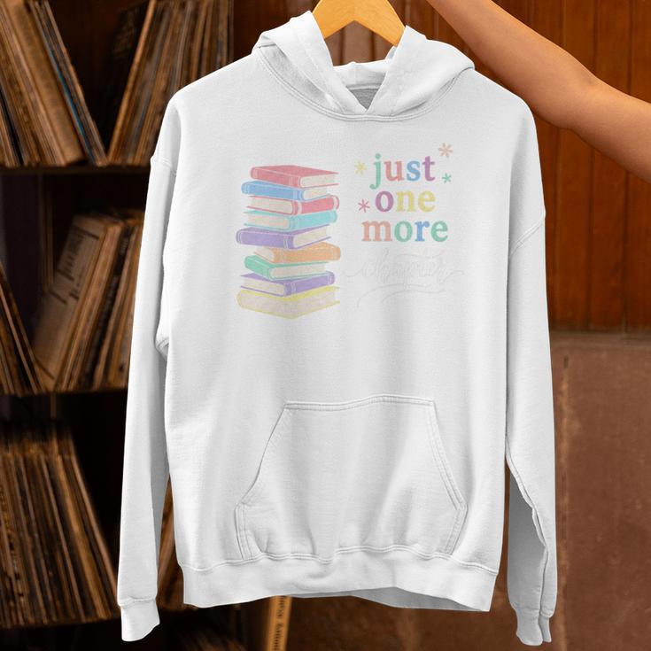 Just One More Chapter Cozy Pastel Bookworm Cute Book Reader Premium Tri-Blend Unisex Hoodie