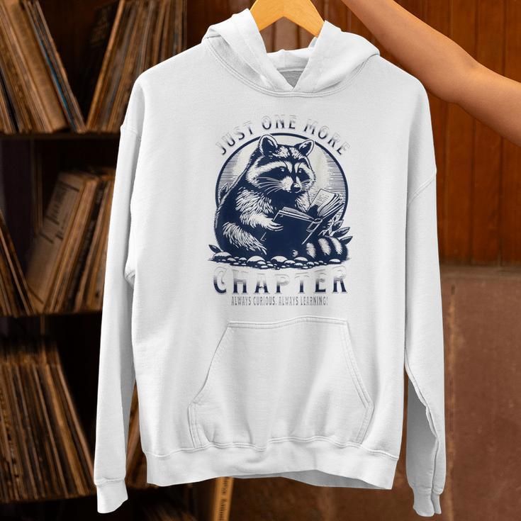 Just One More Chapter Raccoon Book Lover Unisex Hoodie