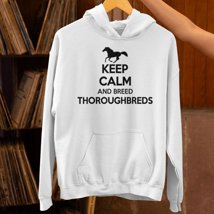 Keep Calm And Breed ファーマーブリーダー 馬サラブレッド パーカー