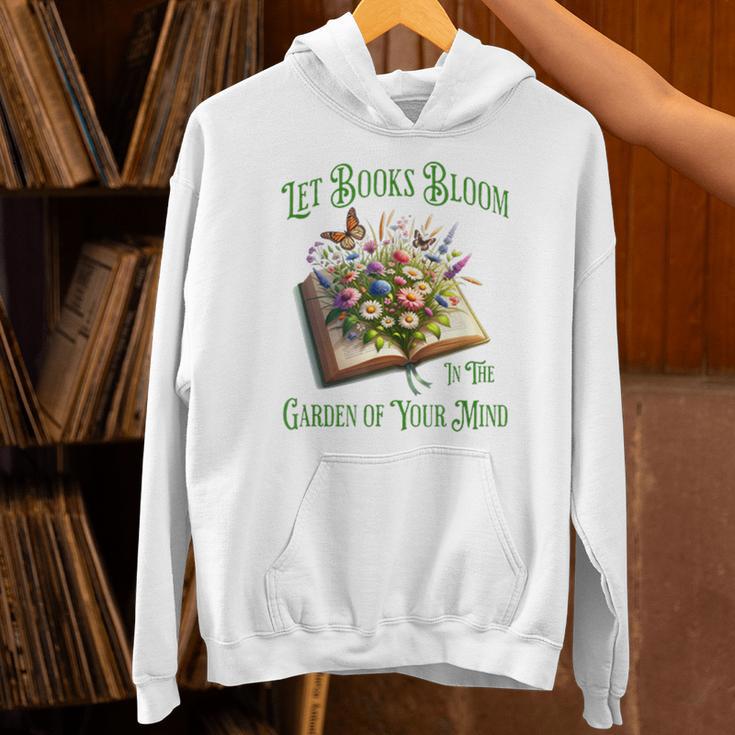 Let Books Bloom In The Garden Of Your Mind Floral Unisex Hoodie
