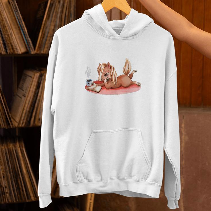Life Is Better With Coffee Horses And Books Unisex Hoodie