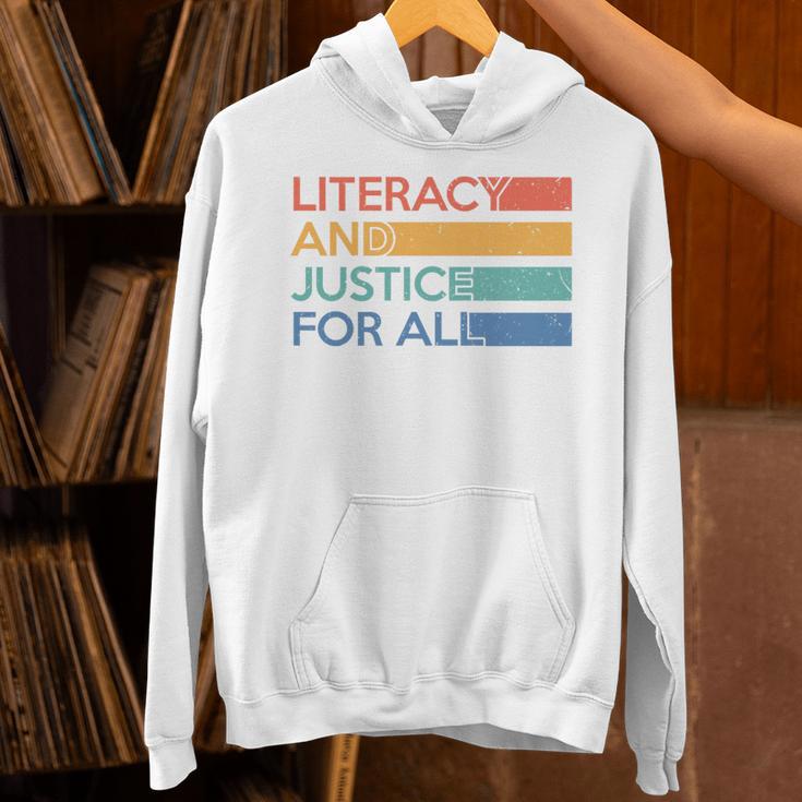 Literacy And Justice For All Reading Book Club Librarian Premium Tri-Blend Unisex Hoodie Literacy And Justice For All Reading Book Club Librarian Premium Tri-Blend Unisex Hoodie