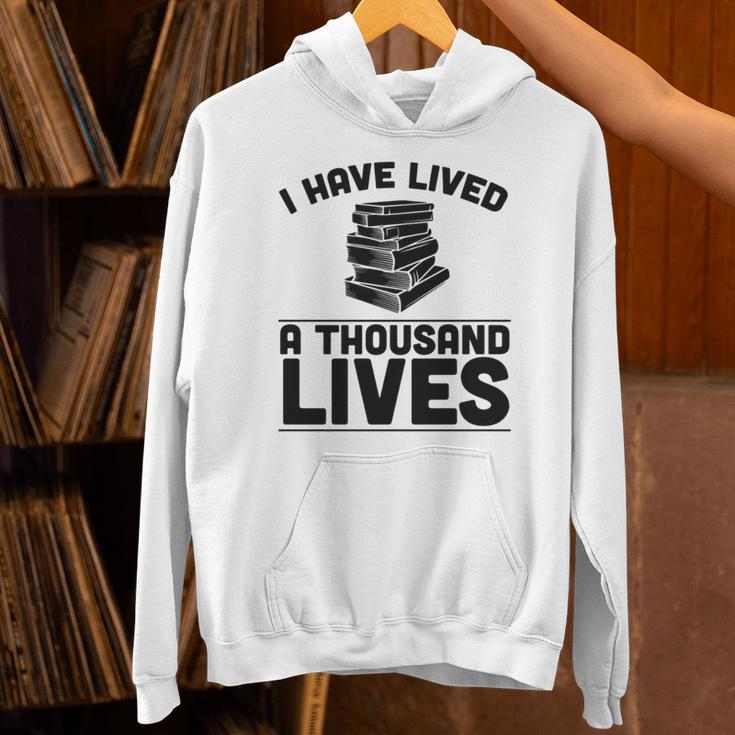 I Have Lived A Thousand Lives Trendy Book Reading Literary Unisex Hoodie I Have Lived A Thousand Lives Trendy Book Reading Literary Unisex Hoodie
