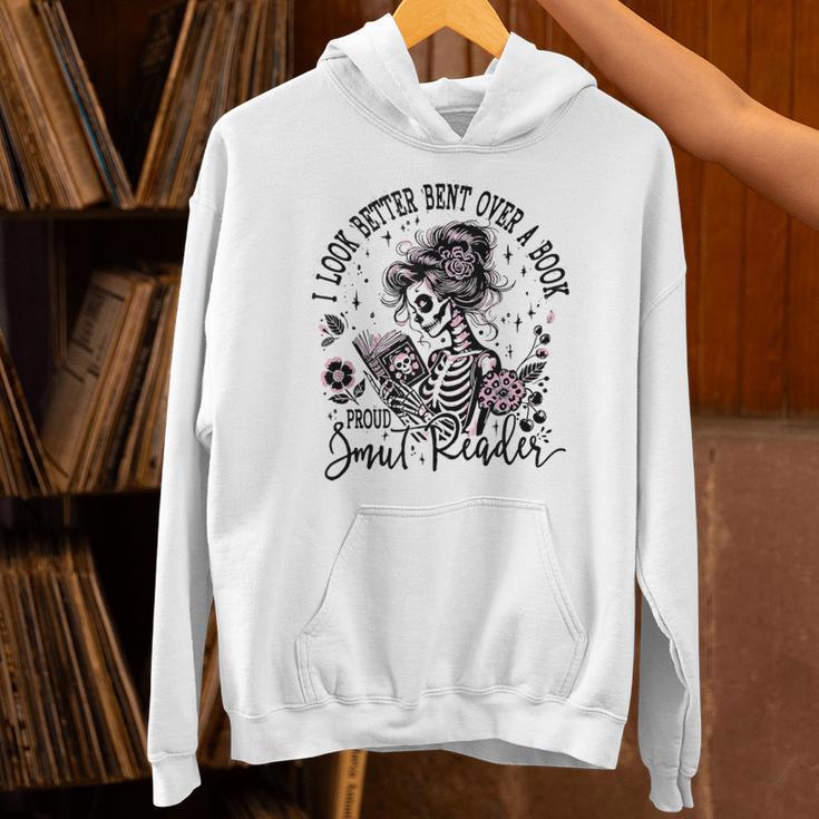 I Look Better Bent Over A Book Smut Reader Skeleton Women Unisex Hoodie