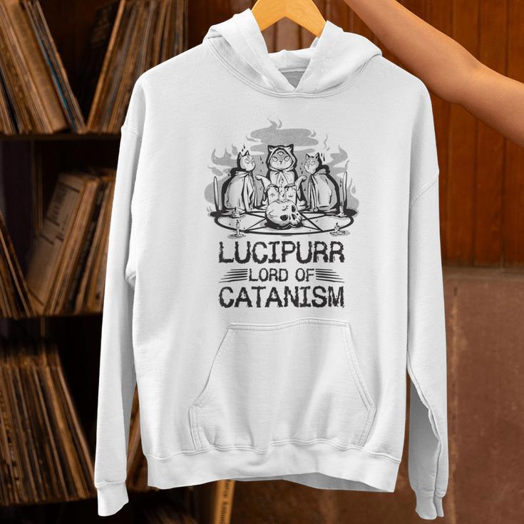 Lucipurr 黒猫 魔法 悪魔 猫 ルシファー オカルティズム パーカー