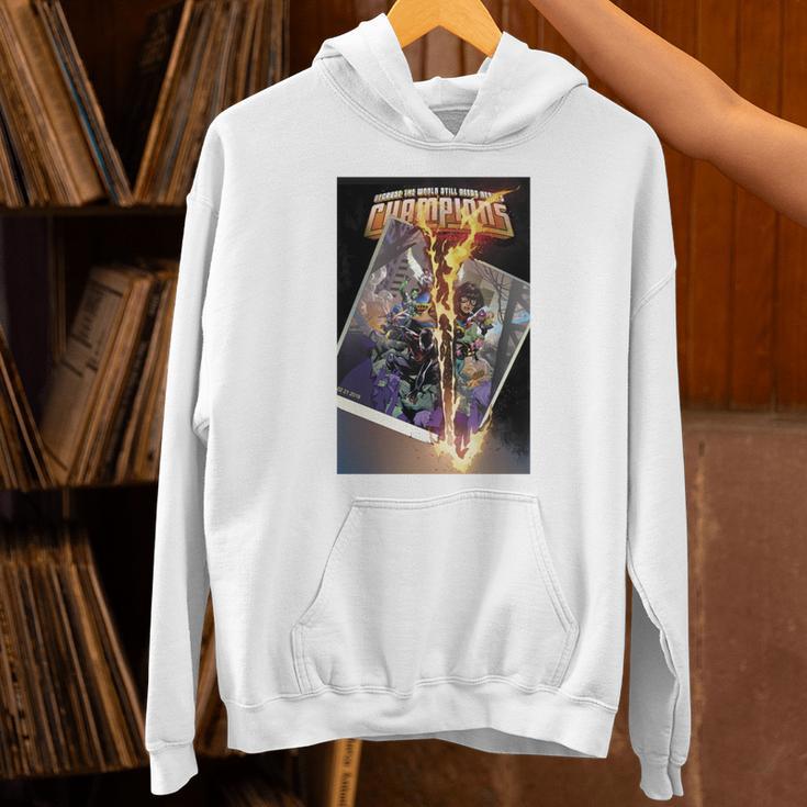 Marvel Comixology Champions Unlimited Comic Book Cover Comfort Colors Crop Top Unisex Hoodie Marvel Comixology Champions Unlimited Comic Book Cover Comfort Colors Crop Top Unisex Hoodie