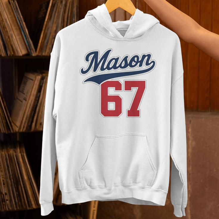 Mason 67 Jersey Baseball Men Women Boys Girls Number 6 7 Unisex Hoodie