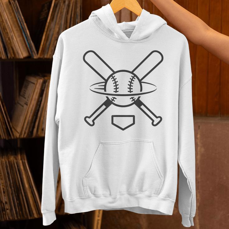 Minimalist Baseball Clean Sports Graphic Tee For Fan Players Unisex Hoodie