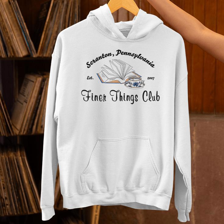 The Office Finer Things Club With Book Unisex Hoodie The Office Finer Things Club With Book Unisex Hoodie