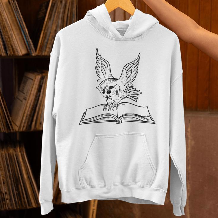 Owls And Books Reading Forest Animal Unisex Hoodie Owls And Books Reading Forest Animal Unisex Hoodie