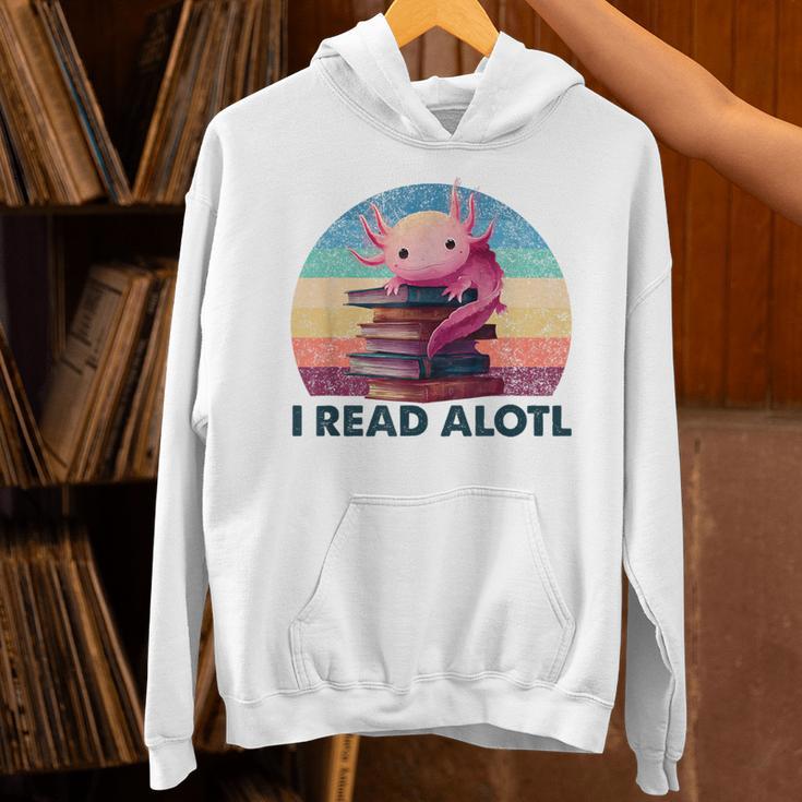 I Read A'Lotl Axolotl Book Lover Librarian Reading Readers Unisex Hoodie I Read A'Lotl Axolotl Book Lover Librarian Reading Readers Unisex Hoodie