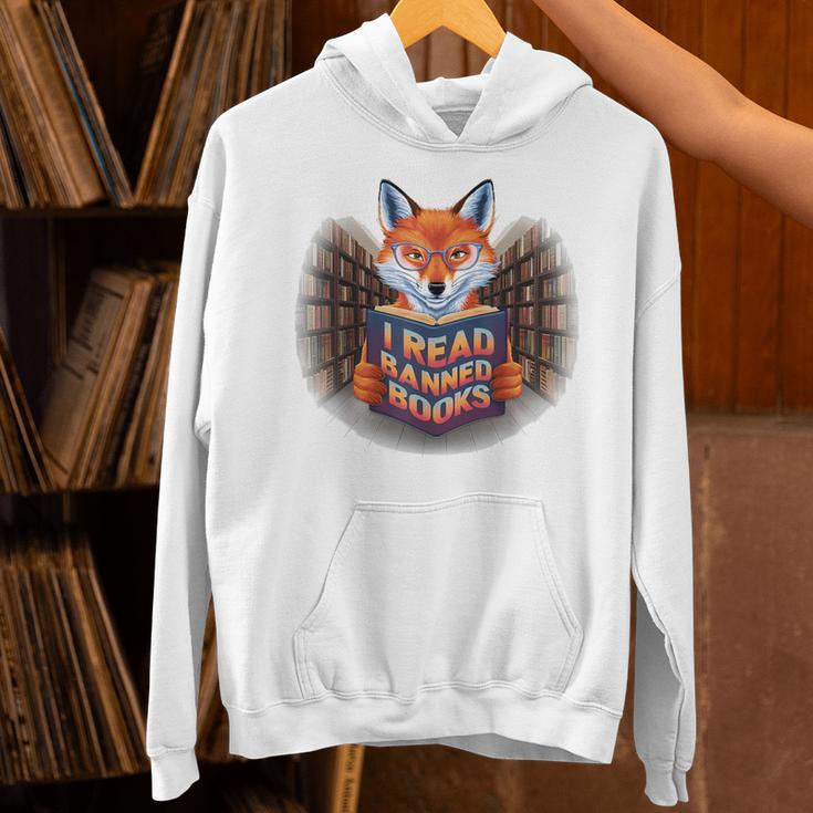 I Read Banned Books Sly Fox Reading Books Unisex Hoodie I Read Banned Books Sly Fox Reading Books Unisex Hoodie