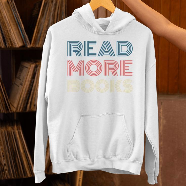 Read More Books Retro Font Book Lover Reading Quote Comfort Colors Crop Top Unisex Hoodie