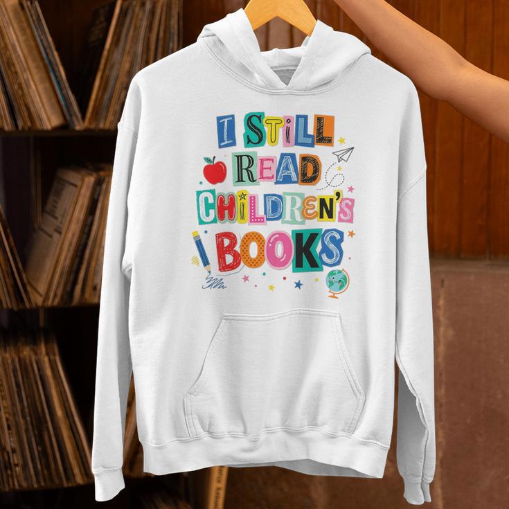 I Still Read Children's Books Librarian Teacher Life Premium Tri-Blend Unisex Hoodie