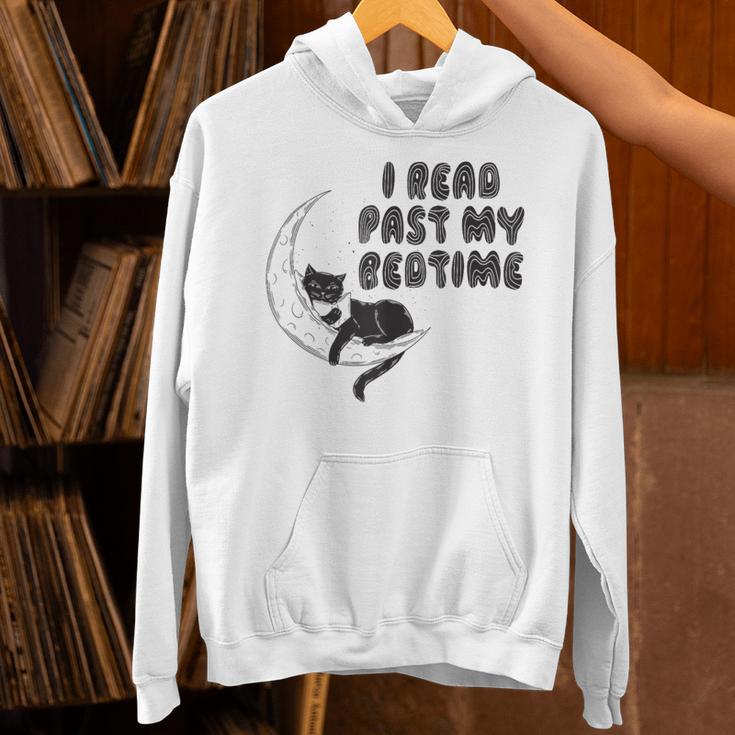 I Read Past My Bedtime Reading Cat Book Lover Unisex Hoodie I Read Past My Bedtime Reading Cat Book Lover Unisex Hoodie