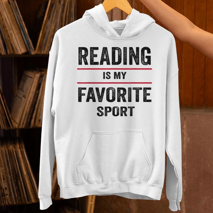 Reading Is My Favorite Sport Book Lover Quote Unisex Hoodie