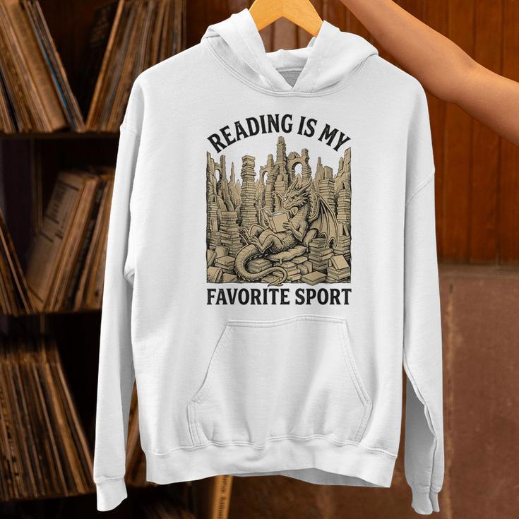 Reading Is My Favorite Sport Dragon Book Lover Bookworm Unisex Hoodie Reading Is My Favorite Sport Dragon Book Lover Bookworm Unisex Hoodie