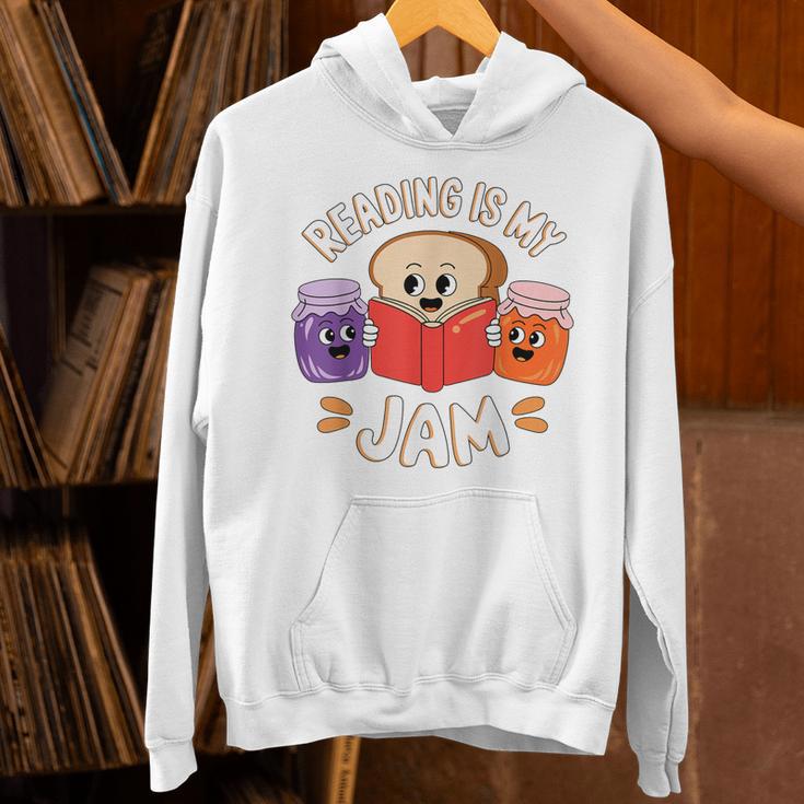 Reading Is My Jam Bookworm Book Librarian Unisex Hoodie