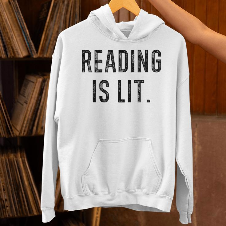 Reading Is Lit English Teacher Book Lovers Unisex Hoodie