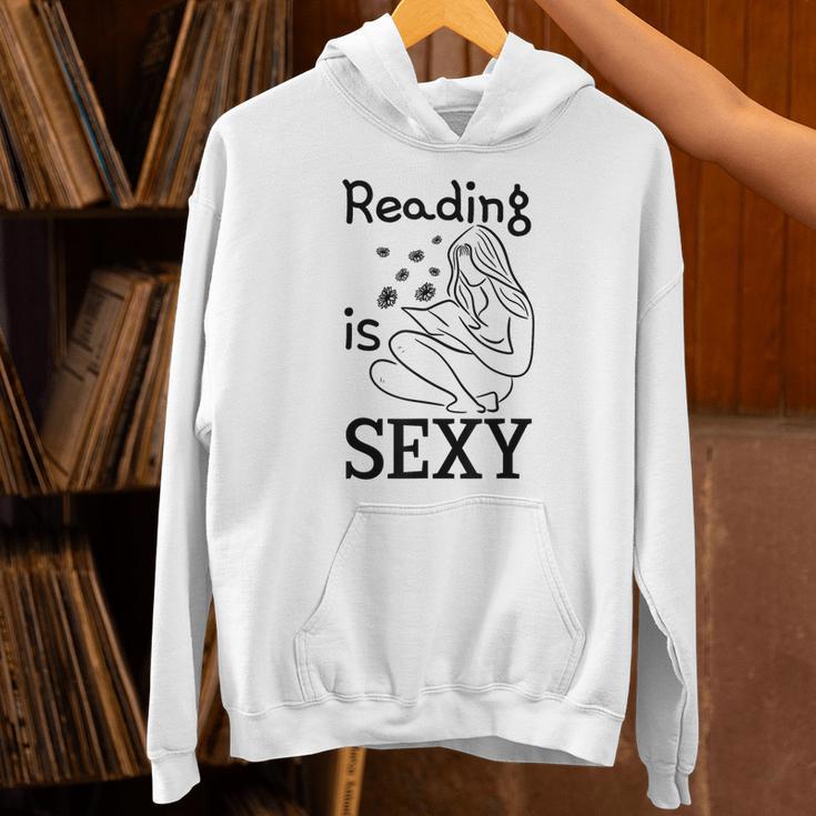 Reading Is Sexy For Book Lovers Comic Readers Manga Fans Unisex Hoodie Reading Is Sexy For Book Lovers Comic Readers Manga Fans Unisex Hoodie