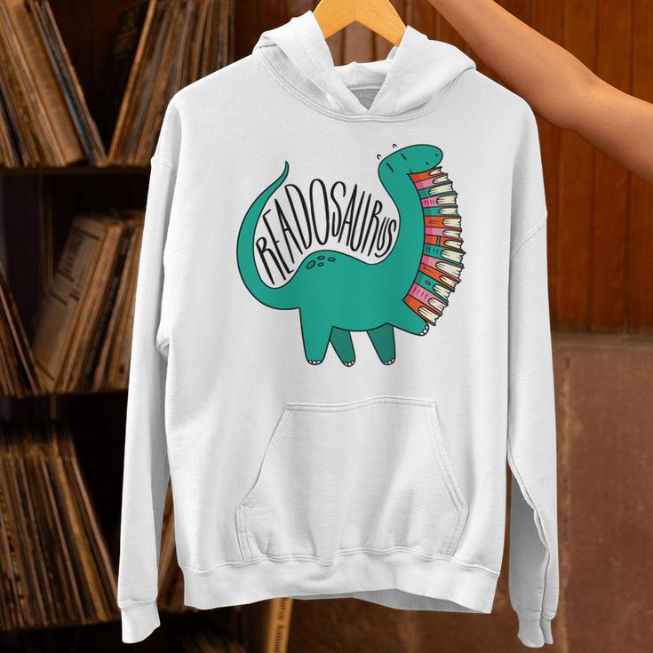 Readosaurus Cute Dinosaur Reading Books Reading Unisex Hoodie