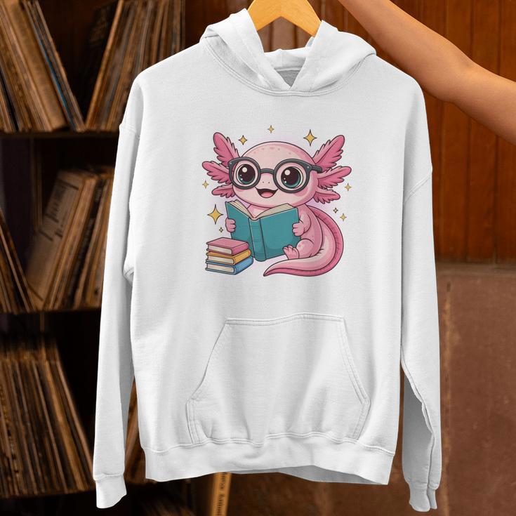 Readsolotl Kawaii Axolotl Reading Book Lover Unisex Hoodie Readsolotl Kawaii Axolotl Reading Book Lover Unisex Hoodie