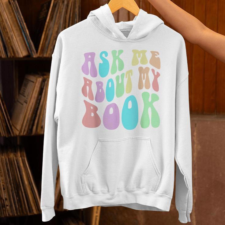 Retro ASK ME About MY BOOK Published Author Event Vibes Unisex Hoodie Retro ASK ME About MY BOOK Published Author Event Vibes Unisex Hoodie
