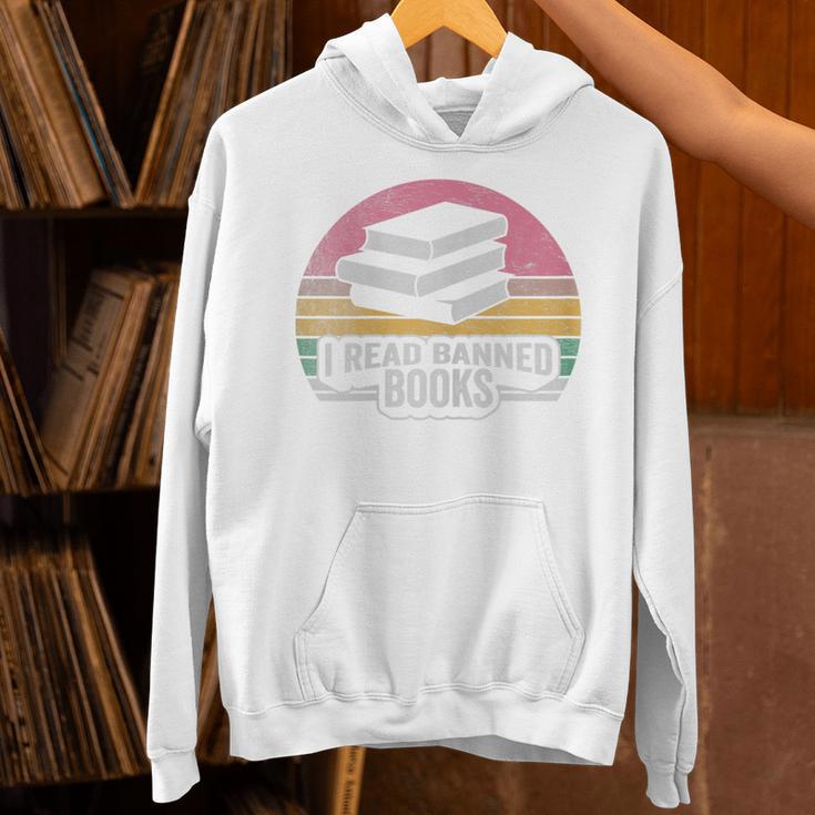 Retro Vintage Banned Books Shirt I Read Banned Books Unisex Hoodie