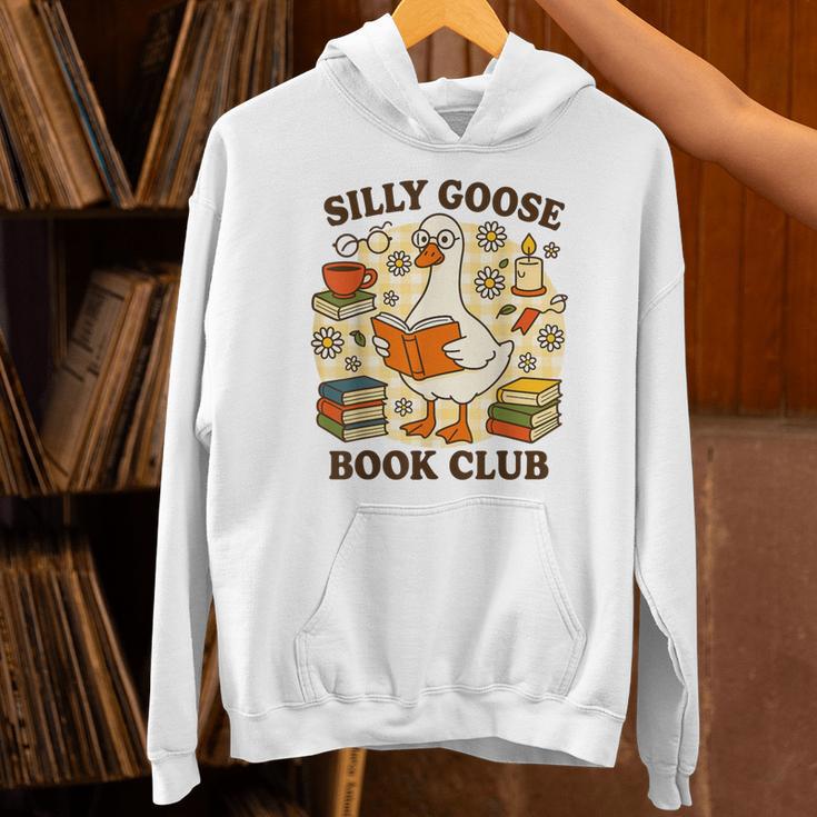 Silly Goose Book Club Cozy Reading Humor Unisex Hoodie