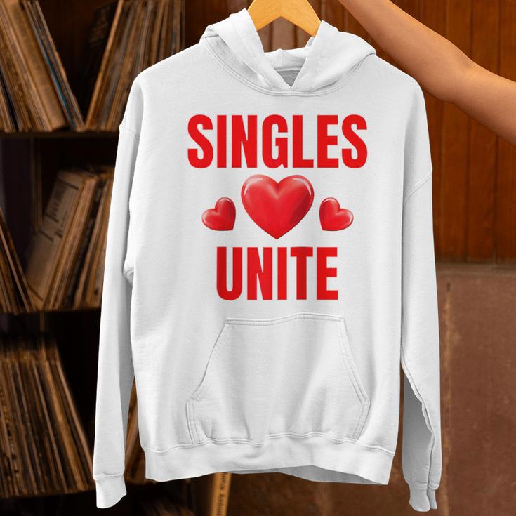 Singles Unite Valentines Day Humor For Singles Raglan Baseball Tee Unisex Hoodie Singles Unite Valentines Day Humor For Singles Raglan Baseball Tee Unisex Hoodie