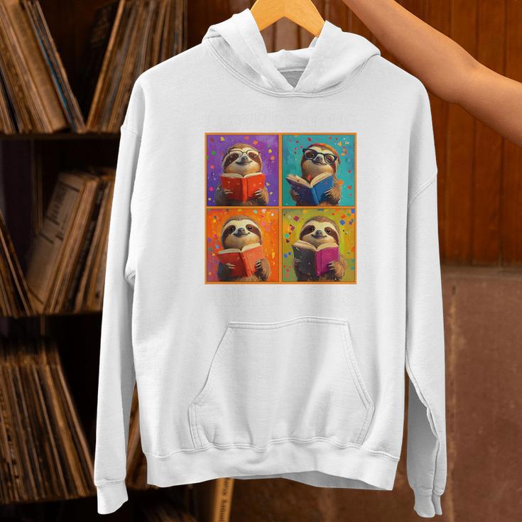 Sloth Love Reading And Sloths Child Book Lover Premium Tri-Blend Unisex Hoodie